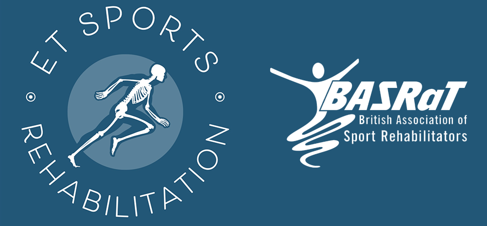 ET SPORTS REHAB logo with BASRAT logo
