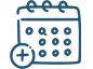 Icon showing a hand drawn calendar